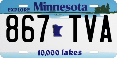 MN license plate 867TVA