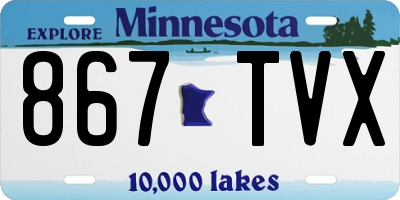 MN license plate 867TVX