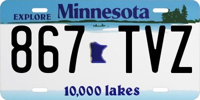 MN license plate 867TVZ