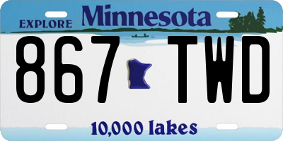 MN license plate 867TWD