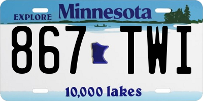 MN license plate 867TWI