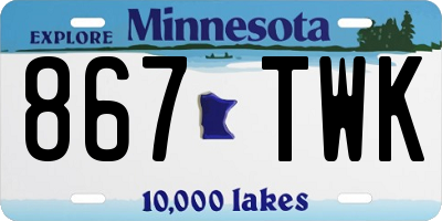 MN license plate 867TWK