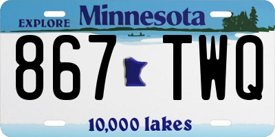 MN license plate 867TWQ
