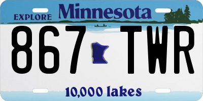 MN license plate 867TWR