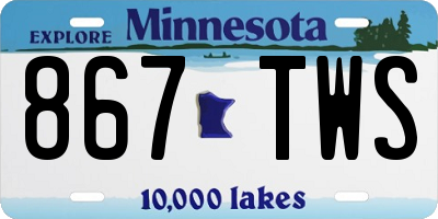 MN license plate 867TWS