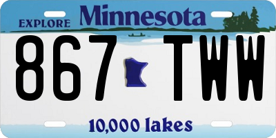 MN license plate 867TWW