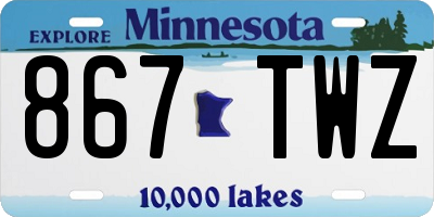 MN license plate 867TWZ