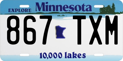 MN license plate 867TXM