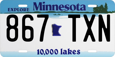 MN license plate 867TXN