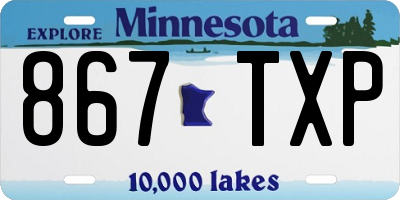MN license plate 867TXP