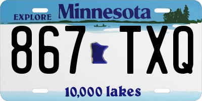 MN license plate 867TXQ