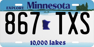 MN license plate 867TXS