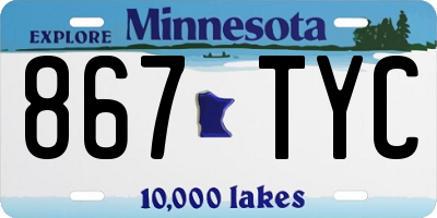 MN license plate 867TYC