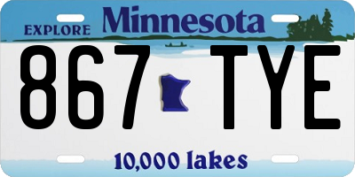 MN license plate 867TYE