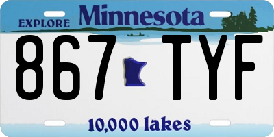 MN license plate 867TYF