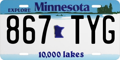 MN license plate 867TYG