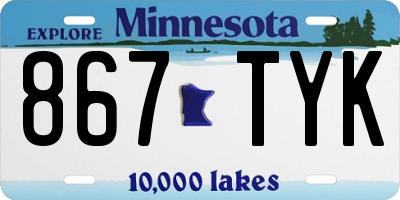 MN license plate 867TYK
