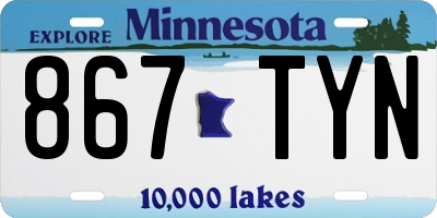 MN license plate 867TYN