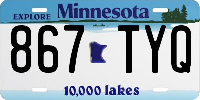 MN license plate 867TYQ
