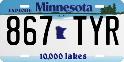 MN license plate 867TYR