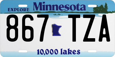 MN license plate 867TZA