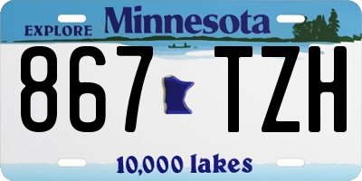 MN license plate 867TZH