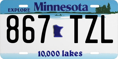 MN license plate 867TZL