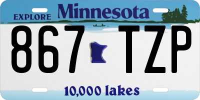MN license plate 867TZP