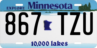 MN license plate 867TZU