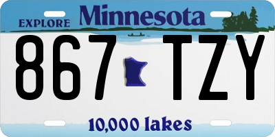 MN license plate 867TZY