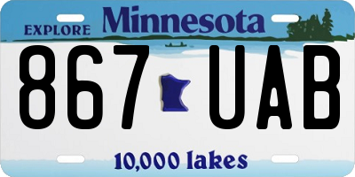 MN license plate 867UAB