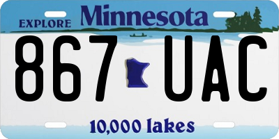 MN license plate 867UAC