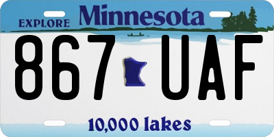 MN license plate 867UAF