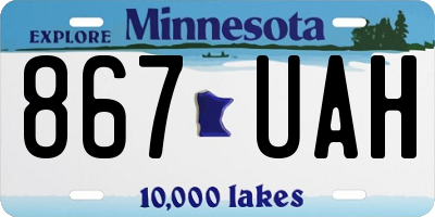 MN license plate 867UAH