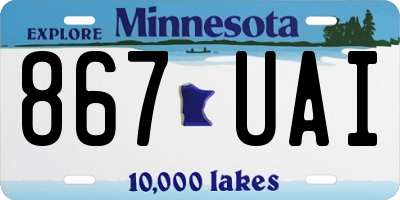 MN license plate 867UAI