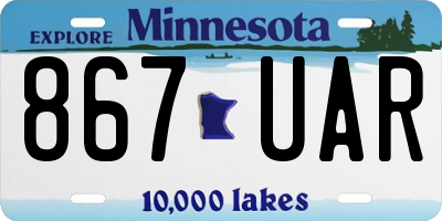 MN license plate 867UAR