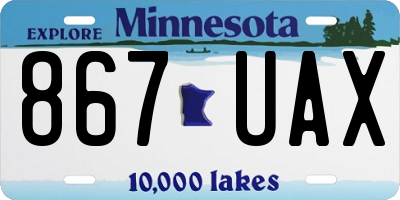 MN license plate 867UAX