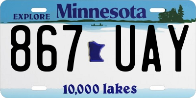 MN license plate 867UAY