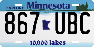 MN license plate 867UBC