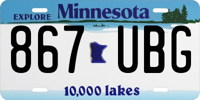 MN license plate 867UBG