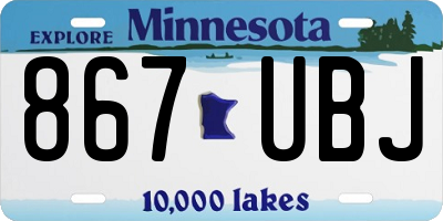 MN license plate 867UBJ