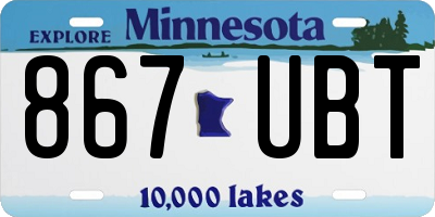 MN license plate 867UBT