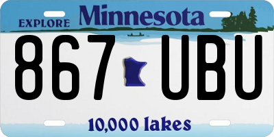 MN license plate 867UBU