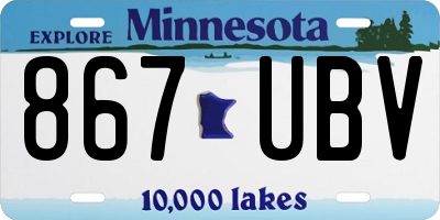 MN license plate 867UBV