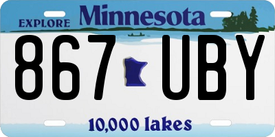 MN license plate 867UBY