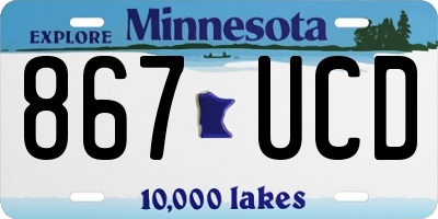MN license plate 867UCD