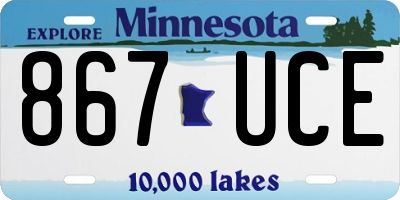 MN license plate 867UCE