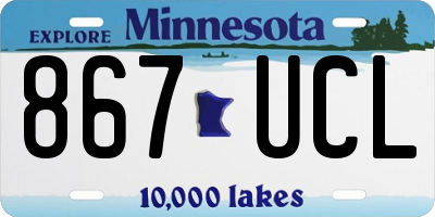MN license plate 867UCL