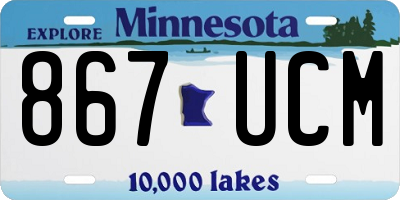 MN license plate 867UCM
