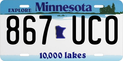 MN license plate 867UCO